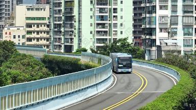 厦门第一码头BRT公交车鹭江道